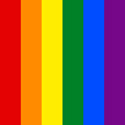 LGBT rainbow awareness colors are red,orange, yellow, green, blue, purple.